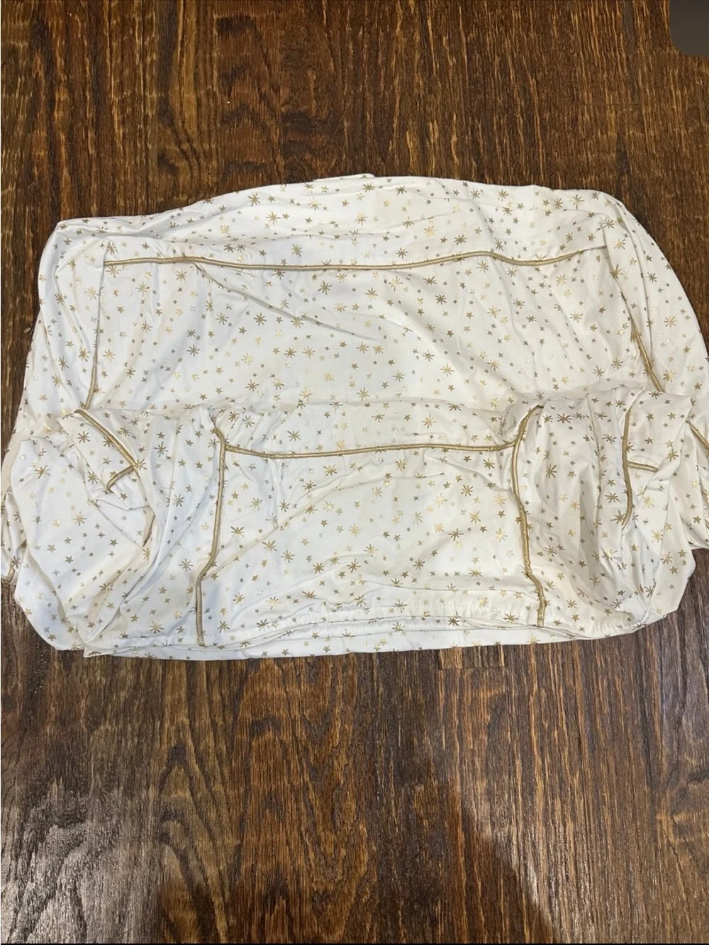 NWOT Pottery Barn Kids PBK Metallic Star My First Anywhere Chair slipcover,white